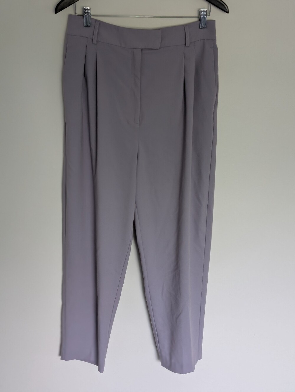 Dynamite High Waisted Pleated Tapered Trousers Lilac Size L